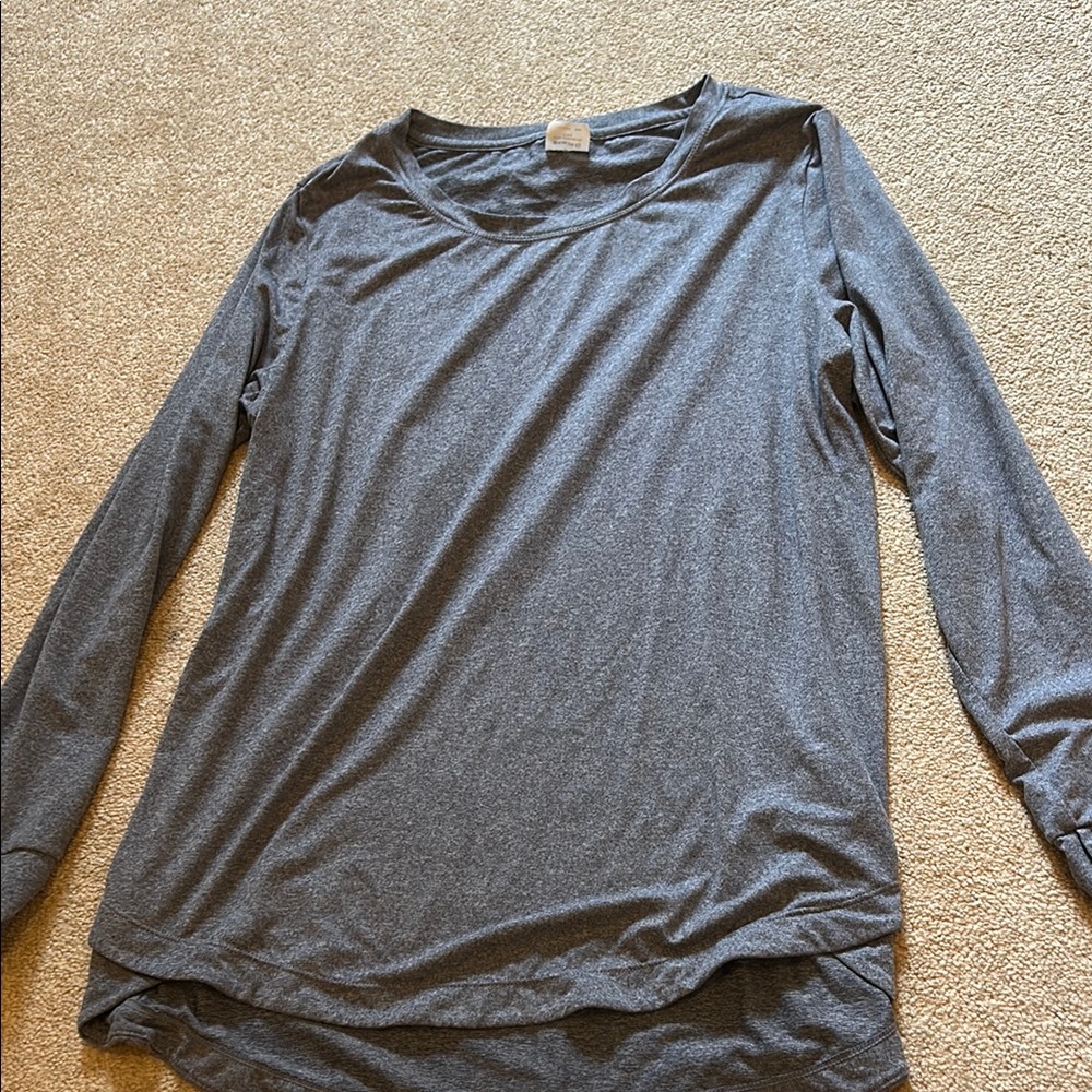 Gray Long Sleeve Women's Top